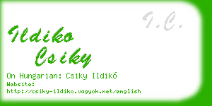 ildiko csiky business card