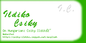 ildiko csiky business card